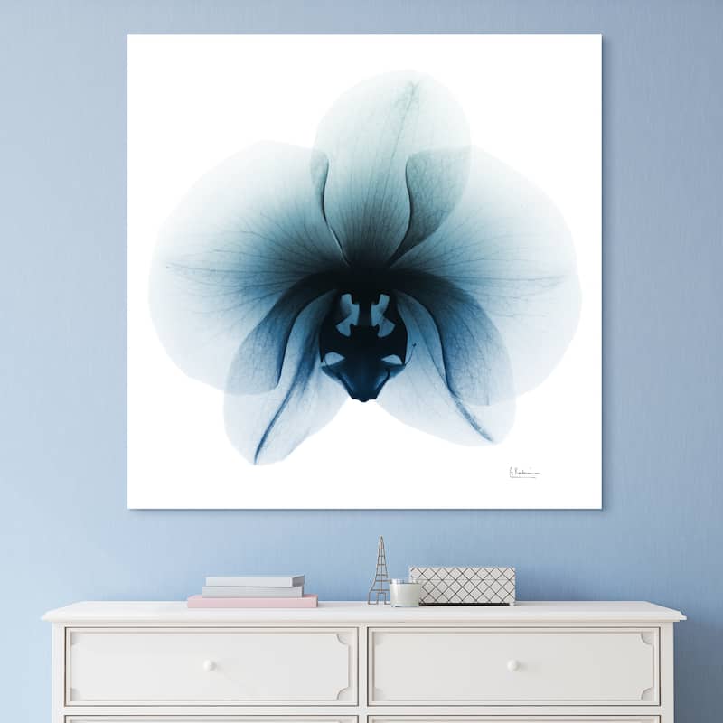 "Glacial Orchid" Frameless Free Floating Tempered Glass Panel Graphic Wall Art