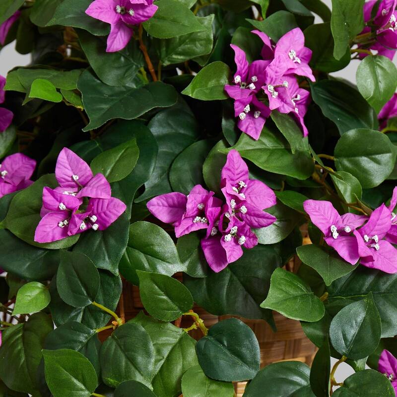 Artificial Plant in Basket - Indoor Decor, Greenery, Home Accent, Stylish Faux Plant, Living Room Decor - Purple