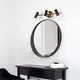preview thumbnail 3 of 12, Black Gold 2/3-Light Modern Bathroom LED Vanity Light with Cylinder Shades