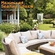 preview thumbnail 3 of 54, 11-Piece Outdoor Wicker Half-Round Furniture Set, Half-Moon Sectional Sofa Set All Weather Rattan Curved Conversation Sets