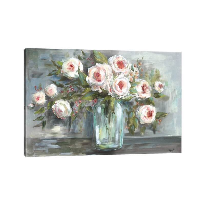 iCanvas "Pink Blooms Still Life Landscape" by Tre Sorelle Studios Canvas Print