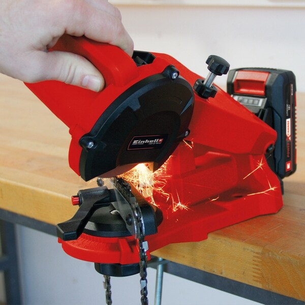 Einhell GE-CS 18 Li 18-Volt Power X-Change Cordless Chainsaw Sharpener, Tool Only