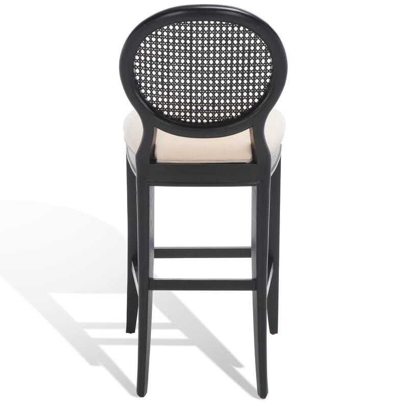 SAFAVIEH Couture Ofeliya Rattan Back Bar Stool (Set of 2) - 19Wx23Dx44H