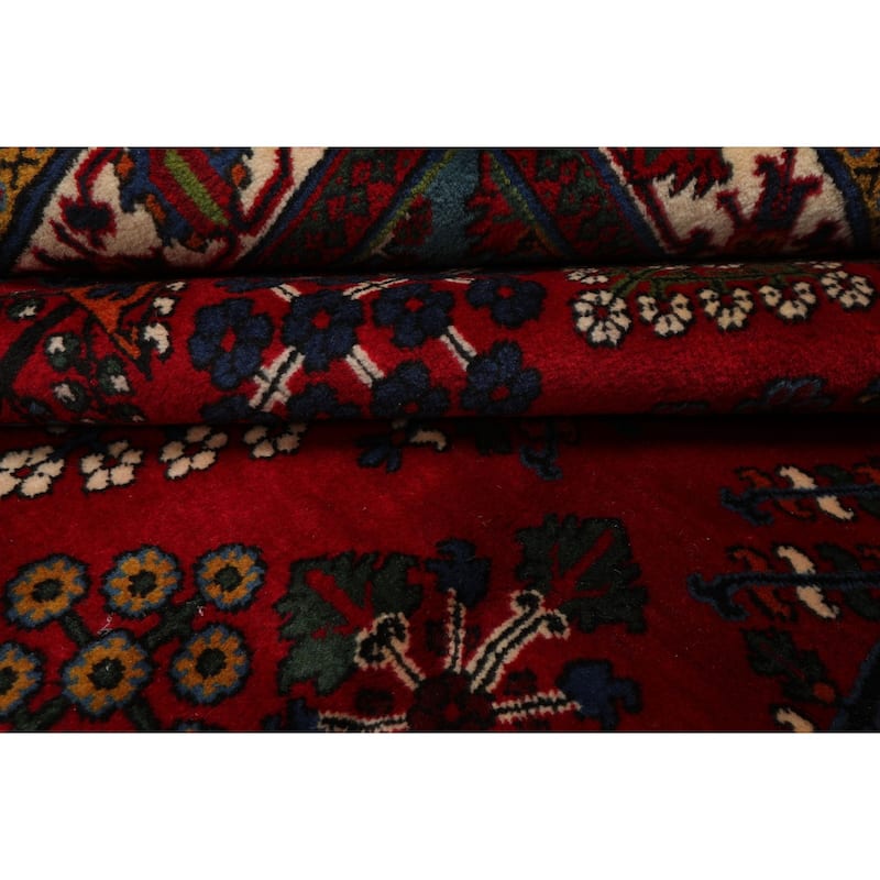 8'7''x12'8'' Hand Knotted Wool Red Joshegan Traditional Rug - 8' 7'' x 12' 8''