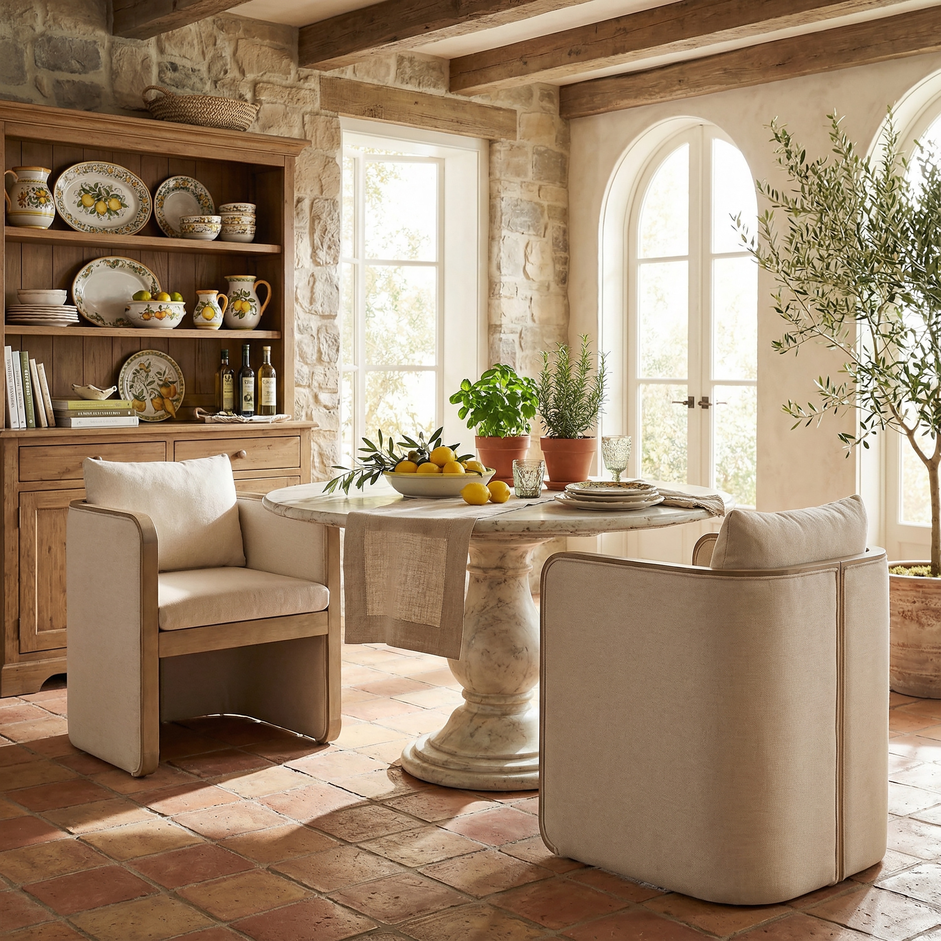 Christopher Knight Home Kest Rubberwood Fabric Dining Chair with Oversized Upholstered Comfort