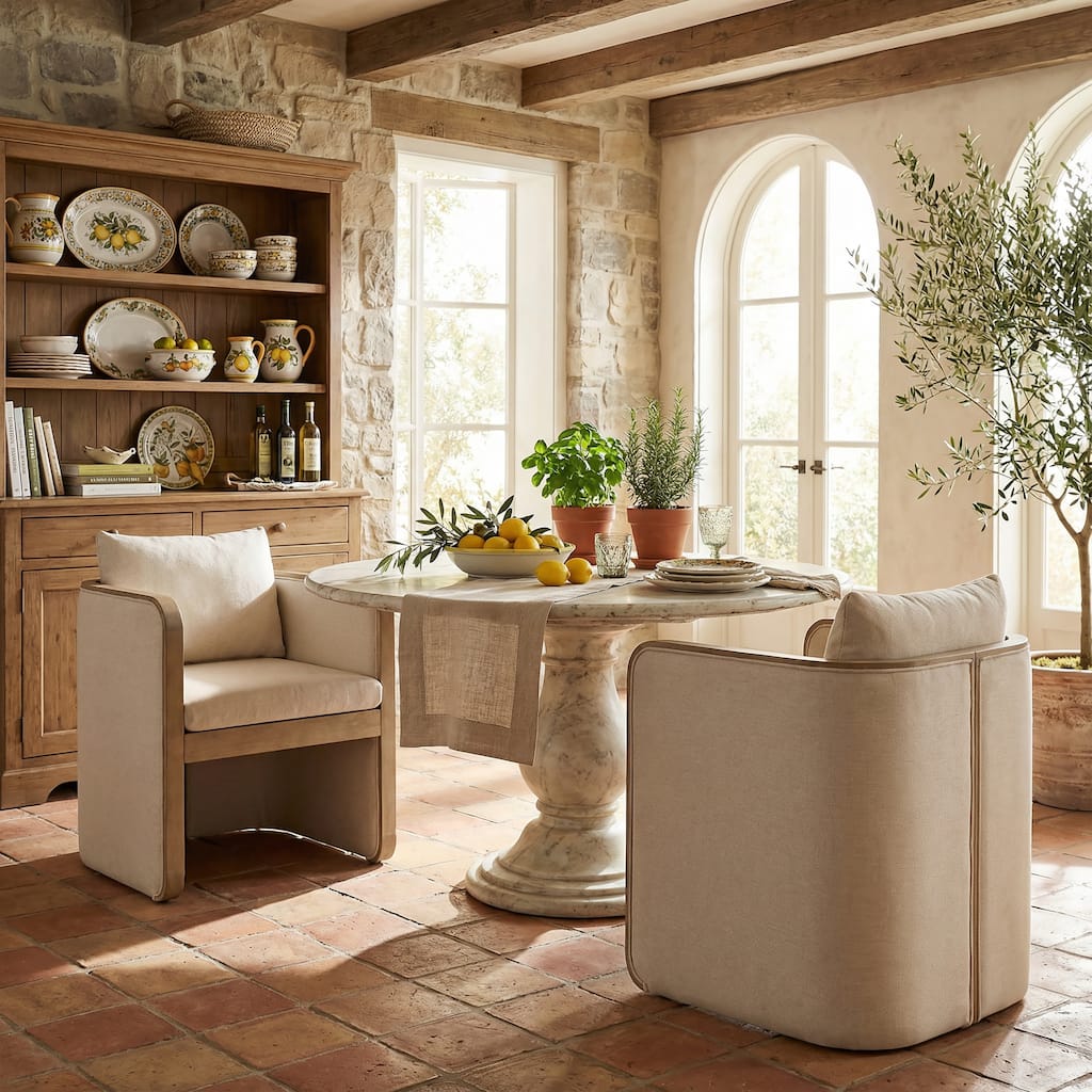 Christopher Knight Home Kest Rubberwood Fabric Dining Chair with Oversized Upholstered Comfort