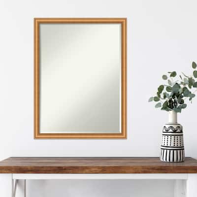 Salon Scoop Half-Inch-Bevel Wood Framed Wall Mirror - Glass Size 18x24