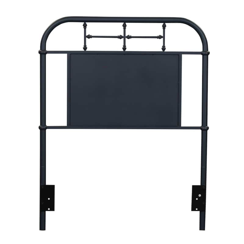 Vintage Series Distressed Metal Twin Headboard - Antique White, Navy