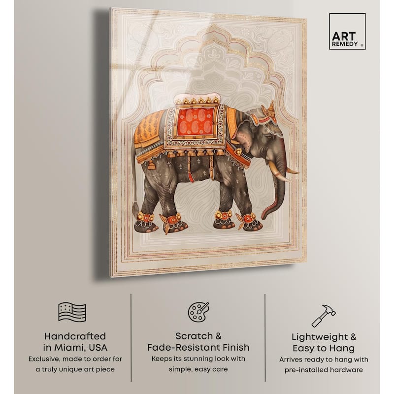 Elephant Queen Acrylic by Art Remedy, Ready to Hang