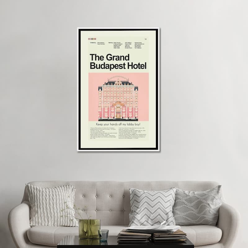 iCanvas "The Grand Budapest Hotel" by Prints and Giggles by Erin Hagerman Framed Canvas Print
