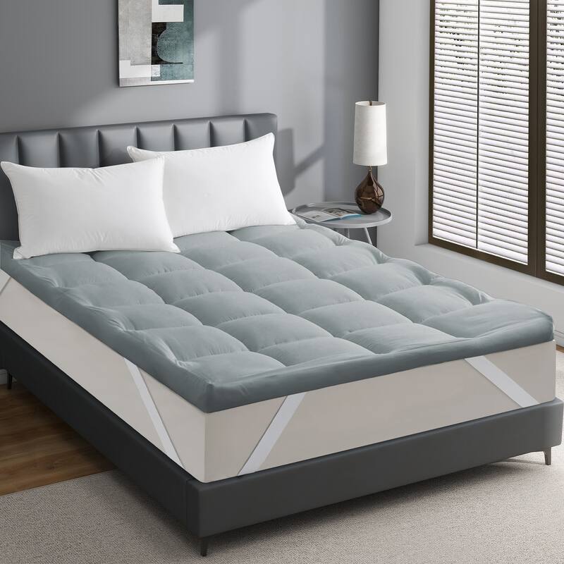 4-inch Thickness Down Alternative Fitted Mattress Topper with Soft Cover