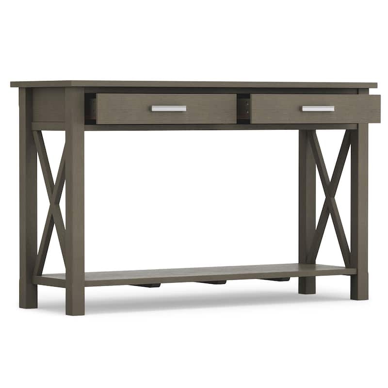 WYNDENHALL Waterloo SOLID WOOD 47 inch Wide Contemporary Console Sofa Table - 47.4 Inches wide