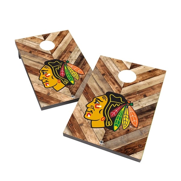 slide 2 of 5, Chicago Blackhawks 2x4 NHL Cornhole Bag Toss Include Carry Case
