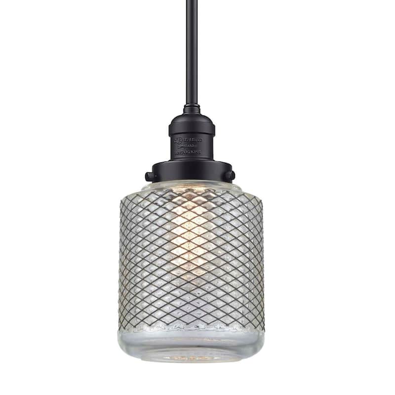 Innovations Lighting Stanton Single Light 6" Wide Mini Pendant with - Oil Rubbed Bronze / Vintage Wire Mesh