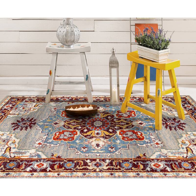 Santaria Cala Vintage Bordered Area Rug