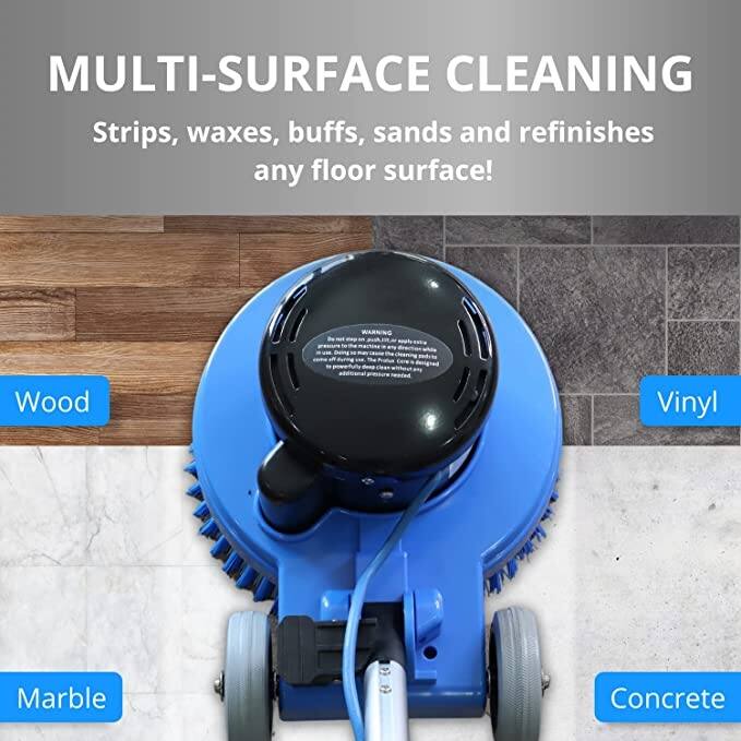 Prolux Core 15" Heavy Duty Commercial Polisher Floor Buffer & Scrubber - Blue - 31x15