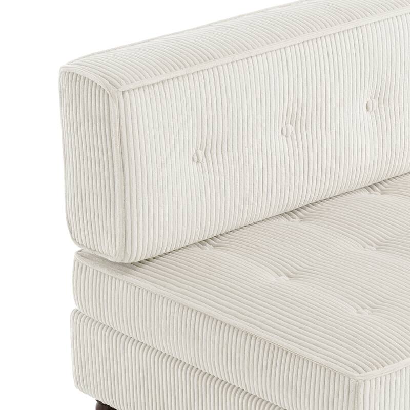 32.57" W Upholstered Corduroy Armless Accent Chair