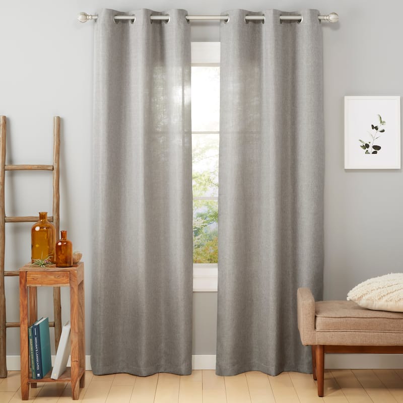 Estate View Ladner Light Filtering Grommet Top Curtain Panel Pair.