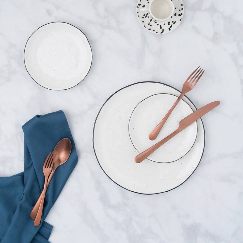 Skandia™ Mirabella Satin Copper - 20 Piece Flatware Set, Service for 4, Forged, Titanium