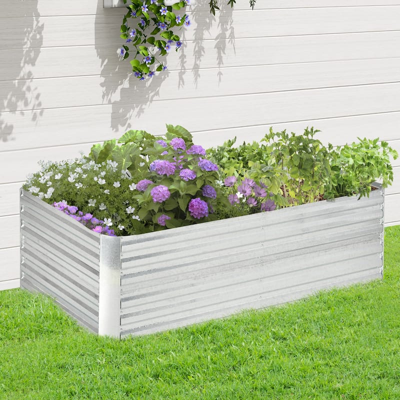 Outdoor Raised Garden Planter Box, Reinforcing Bars, for Larger Plant