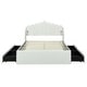 preview thumbnail 53 of 58, Full Platform Bed with Twin Trundle and 5 Storage Shelves, White Finish