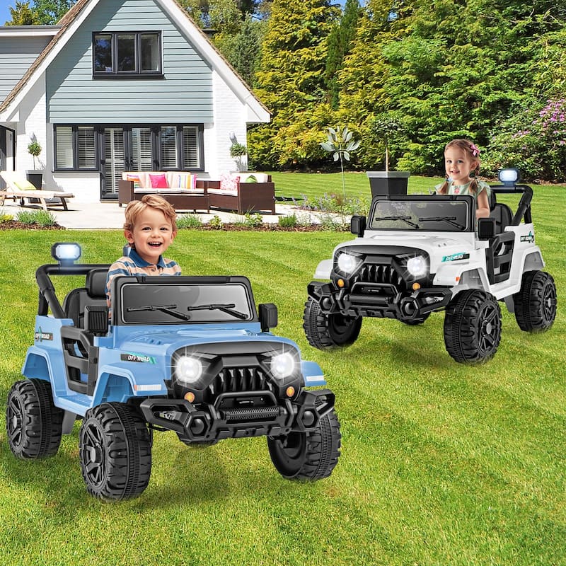 Gymax 12V Kids Ride on Truck Car w/ Remote Control Threaded Wheels 3
