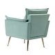 preview thumbnail 74 of 89, HULALA HOME 1ida Modern Velvet Tufted Accent Armchair with Gold Metal Legs