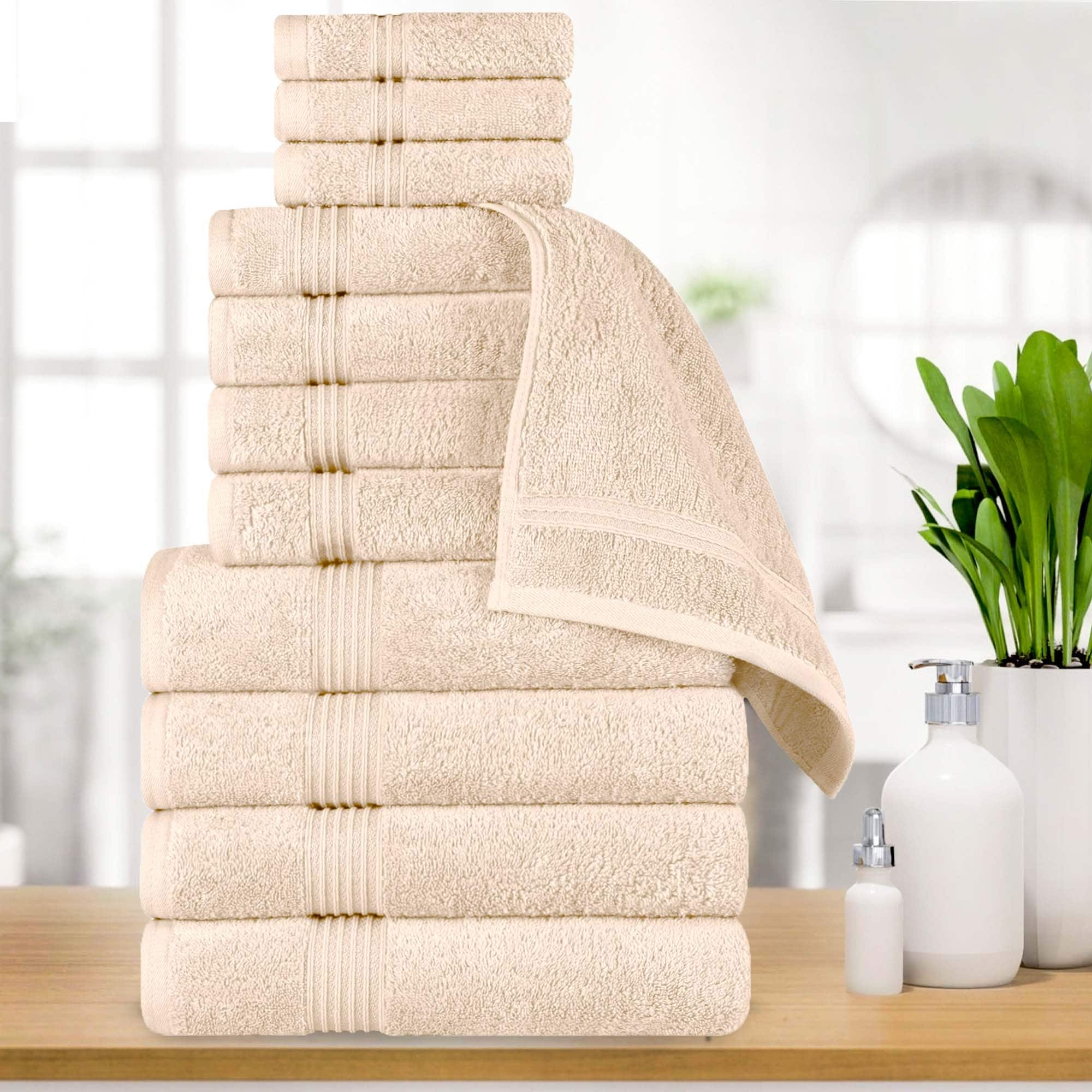 SUPERIOR Luxury Cotton Bath Towel Set - 6-Piece Towel Set, Premium