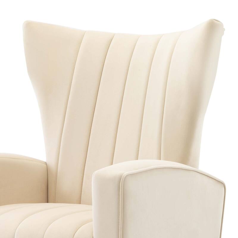 Velvet Accent Chair with Gold Legs