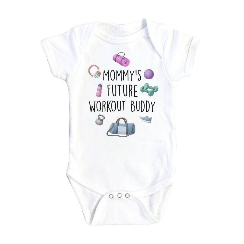 Gym Workout - Baby Boy Girl Clothes Infant Bodysuit Funny Cute Newborn - Natural - 0-3M