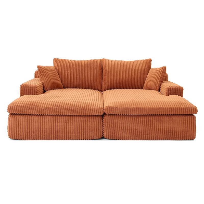 Oversized Sectional Lounge Sofa, Sleeper Sofa with Cloud Plush, Sofa Bed Loveseat Sofa for Living Room