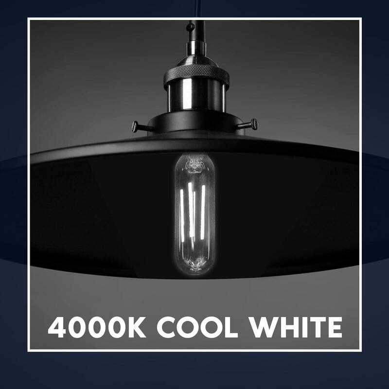 Luxrite T10 LED Bulb, 5W=60W, 4000K Cool White, 500 Lumens, Damp Rated, UL Listed, E26, 3 Pack - 4000K (Cool White)