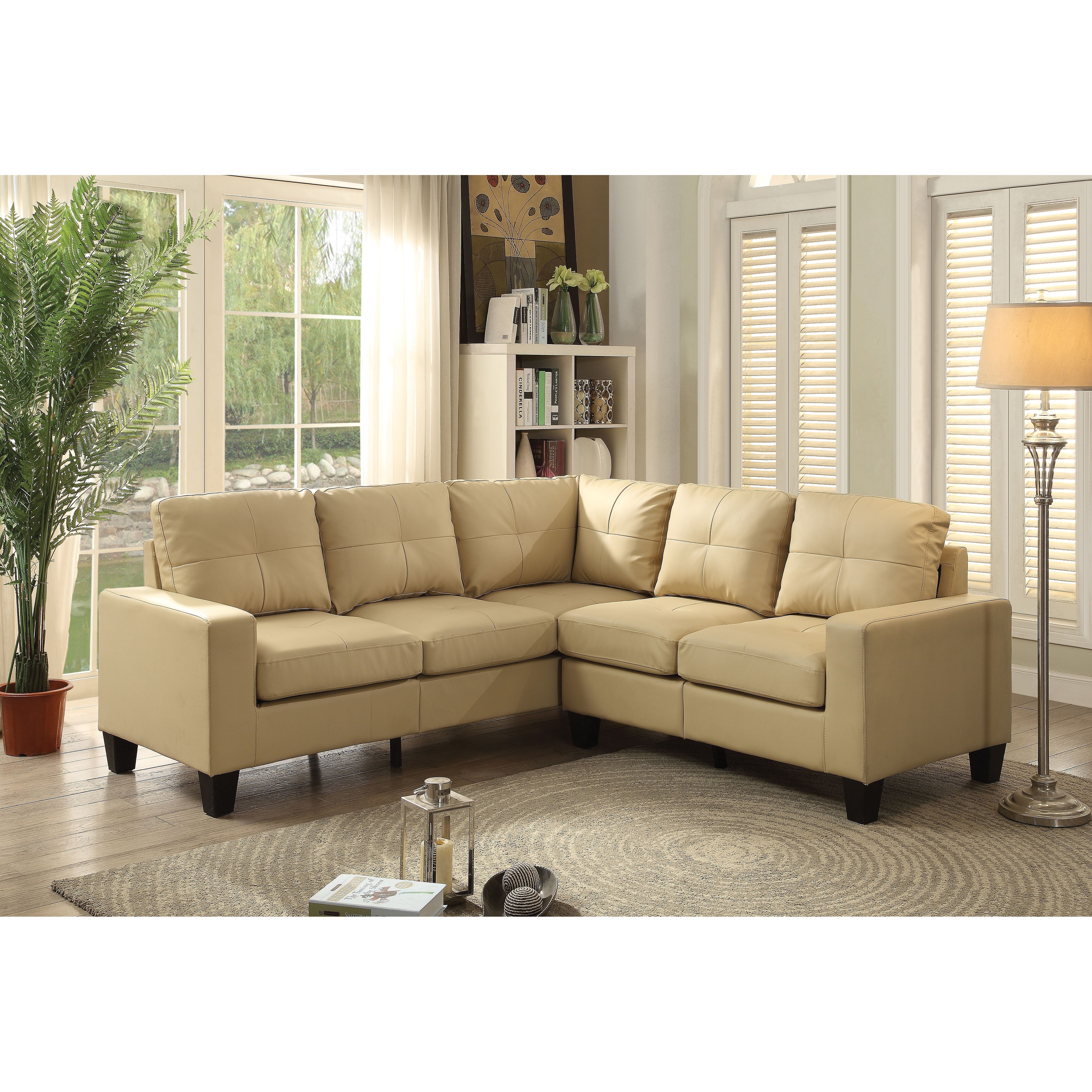 Newbury Faux Leather Sectional Sofa 31269267 Newbury Faux Leather Sectional Sofa