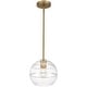 preview thumbnail 1 of 13, Access Lighting Swirl 1 Light Pendant Antique Brushed Brass