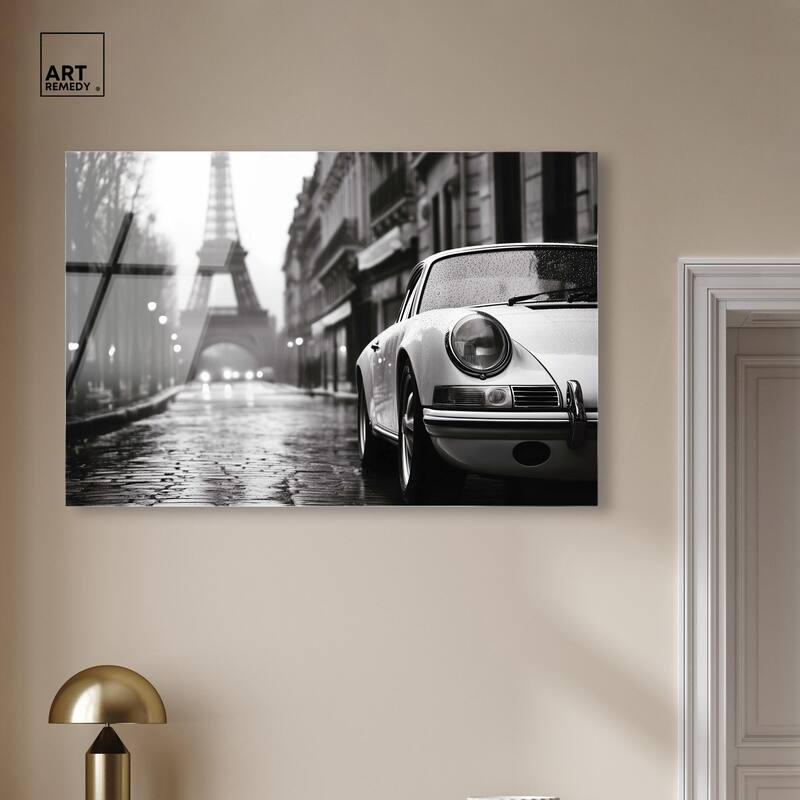 Rainy Day Paris Acrylic by Art Remedy, Ready to Hang
