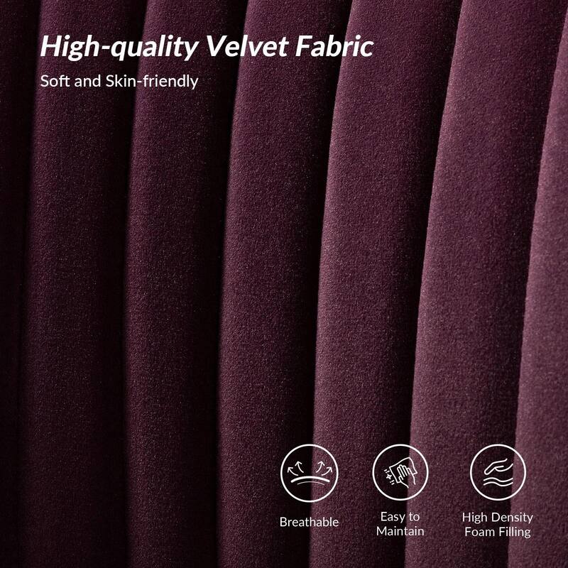 Delicia 3 Piece High-Quality Velvet Fabric Living Room Set with Sturdy Legs by HULALA HOME