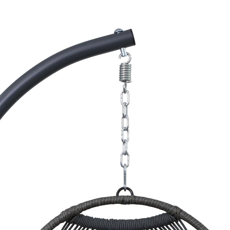Hanging Egg Chair with Stand - Patio Swing Seat, Space-Saving Design