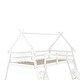 preview thumbnail 5 of 10, Artsy Twin over Queen House Bunk Bed with Climbing Nets and Climbing Ramp, Maximized Space & Playful Design, White