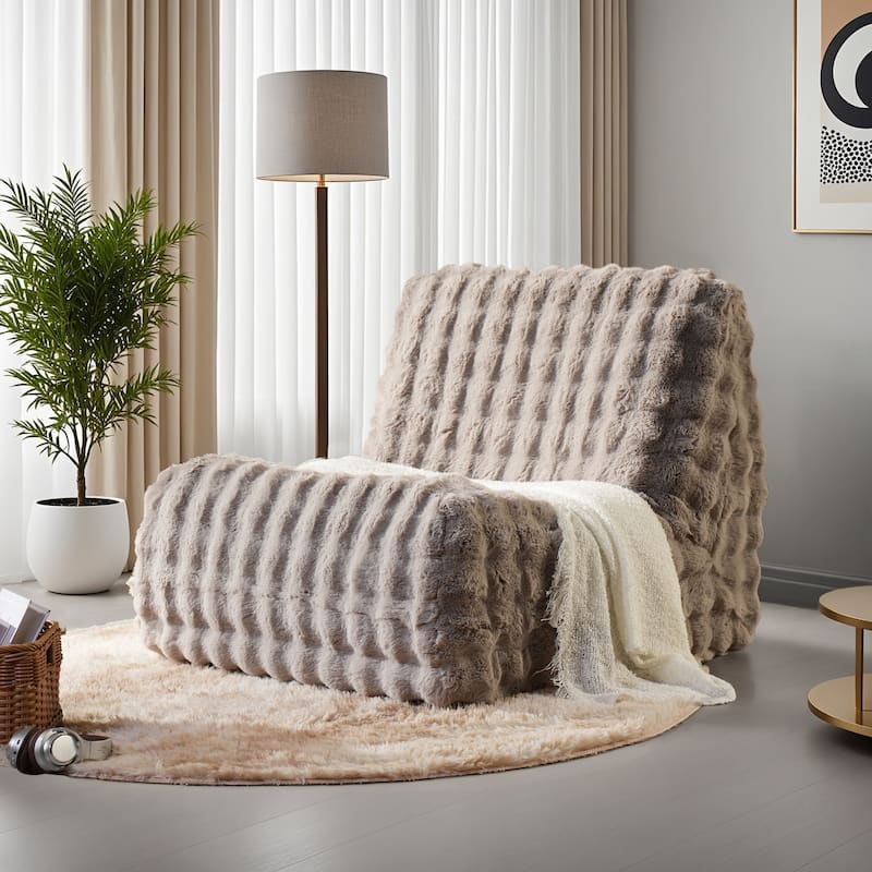 XIZZI Bean Bag Chair for Living Room Soft Plush Lounge Seating - Grey