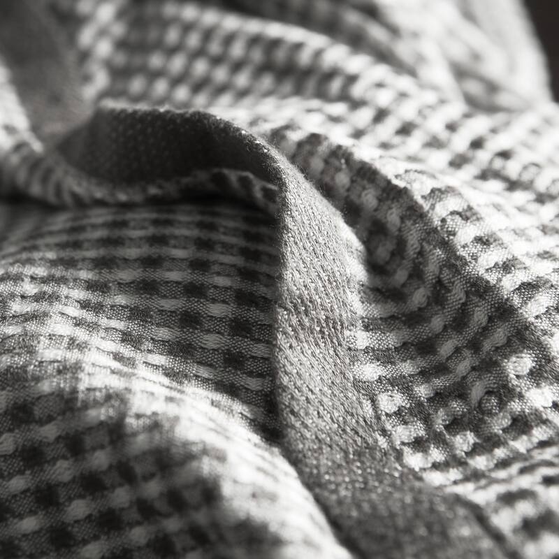Lightweight Breathable Waffle Weave Knit Throw Blanket, Soft Cozy Woven Blanket Perfect for All Season
