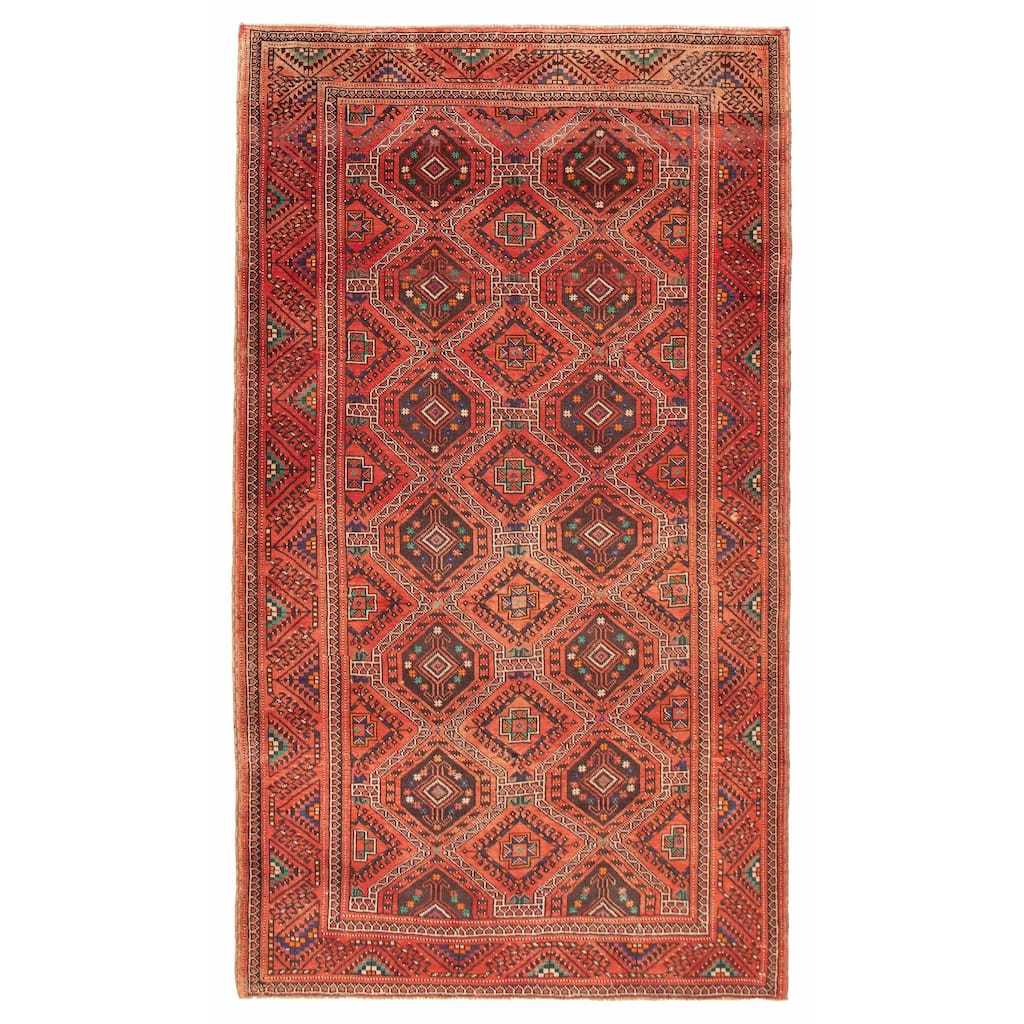 ECARPETGALLERY Hand-knotted Melis Vintage Red Wool Rug - 5'3 x 9'2