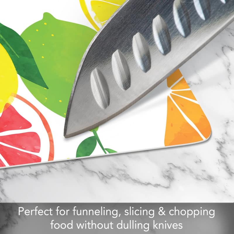 Premium Decorative Flexible Plastic Cutting Board Mat 15" x 11.5", Made in the USA, Decorative, Flexible, Easy to Clean
