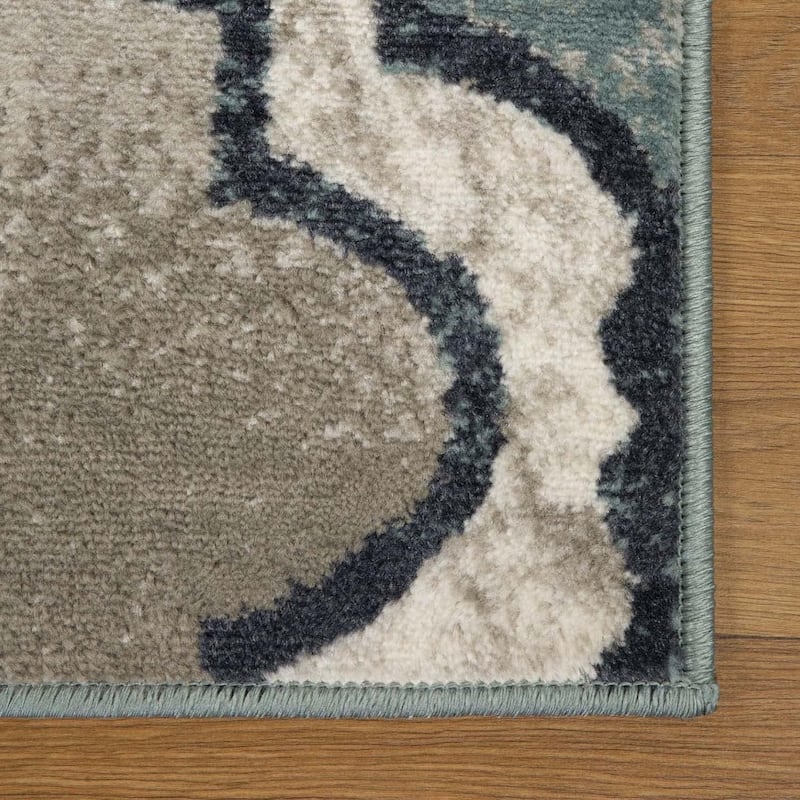 Superior Viking Contemporary Geometric Trellis Indoor Runner or Area Rug