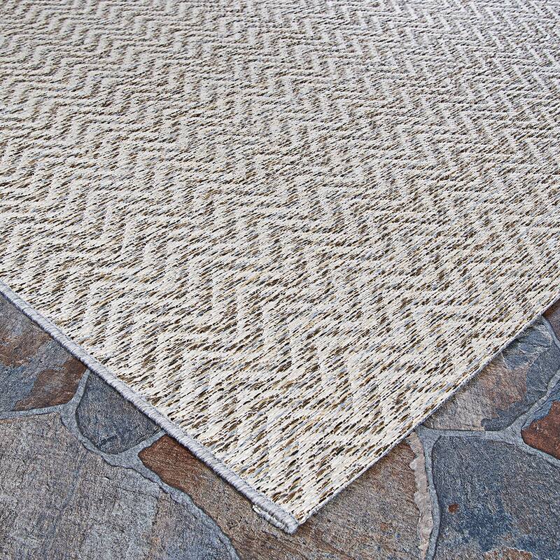 Vector Nianic Light Brown- Ivory Indoor/ Outdoor Area Rug
