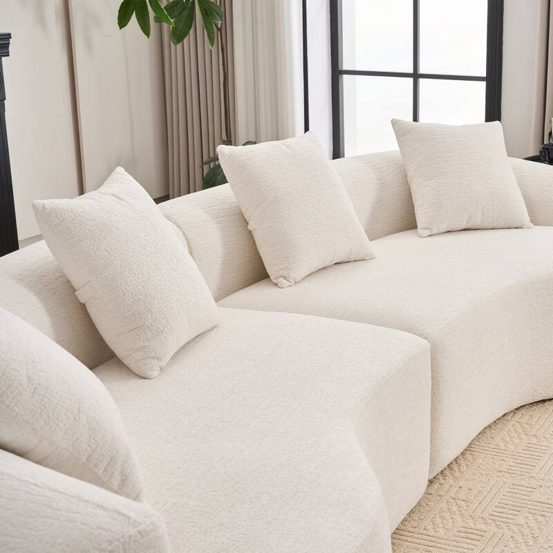 110'' Modular Sectional Curved Boneless Sofa