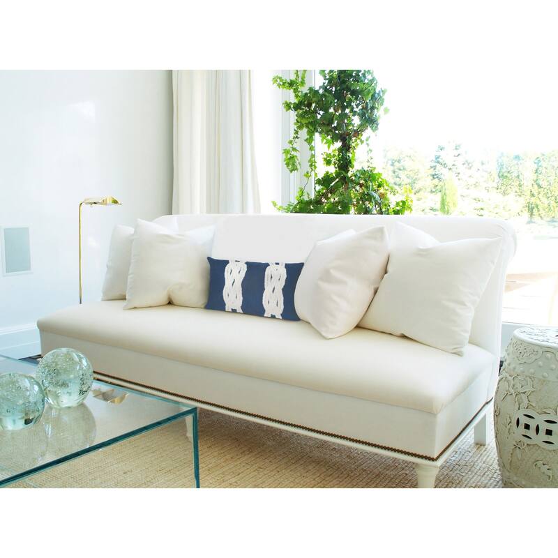 Liora Manne Visions II Double Knot Indoor/Outdoor Pillow Navy 12"X20"