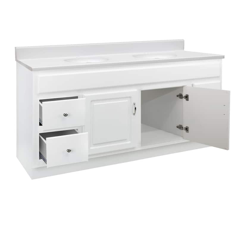 Design House 214874 Concord 60" Free Standing Double Basin Vanity Set