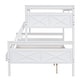 preview thumbnail 4 of 7, Twin over Full Bunk Bed with ladder, Safety Guardrail, White