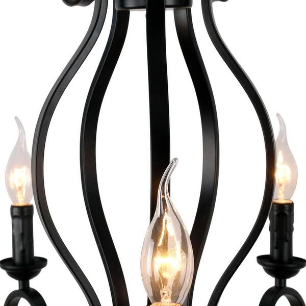 Shop Vintage Industrial Paint Pendant Black Candle Chandelier