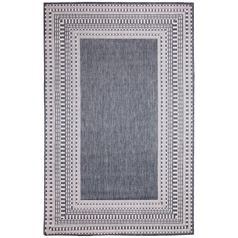 Liora Manne Malibu Etched Border Indoor/Outdoor Rug